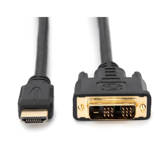 Rocstor Premium HDMI To DVI D Cable   M/M   10 Ft   1 X DVI D Male   1 X Male HDMI   Gold Plated Contacts   Black Alternate-Image2/500