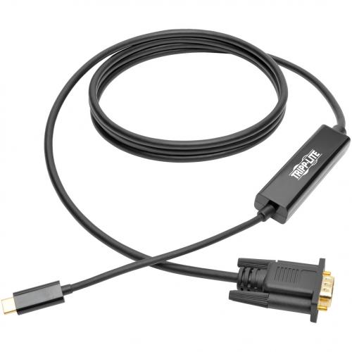 Tripp Lite By Eaton USB C To VGA Active Adapter Cable (M/M), Black, 6 Ft. (1.8 M) Alternate-Image2/500