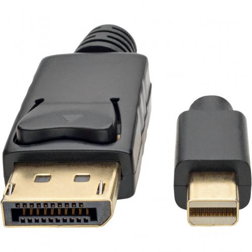 Eaton Tripp Lite Series Mini DisplayPort To DisplayPort Adapter Cable, 4K (M/M), DP Latching Connector, Black, 10 Ft. (3.1 M) Alternate-Image2/500
