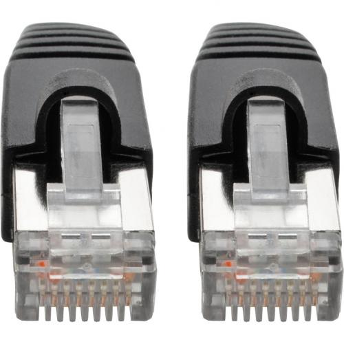Eaton Tripp Lite Series Cat6a 10G Snagless Shielded STP Ethernet Cable (RJ45 M/M), PoE, Black, 1 Ft. (0.31 M) Alternate-Image2/500