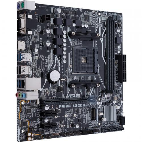Asus Prime A320M K Desktop Motherboard   AMD A320 Chipset   Socket AM4   Micro ATX Alternate-Image2/500