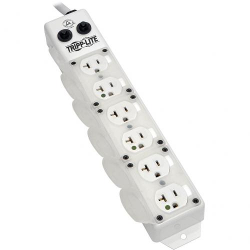 Tripp Lite By Eaton Safe IT UL 1363A Medical Grade Power Strip For Patient Care Vicinity, 6x 20A Hospital Grade Outlets, Safety Covers, 7 Ft. Cord Alternate-Image2/500
