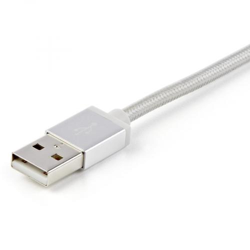 StarTech.com 1m USB Multi Charging Cable   Braided   Apple MFi Certified   USB 2.0   Charge 1x Device At A Time   For USB C Or Lightning Devices Attach The Corresponding Connector Of The Cable To The Micro USB Connector And Plug Into Your Device  ... Alternate-Image2/500
