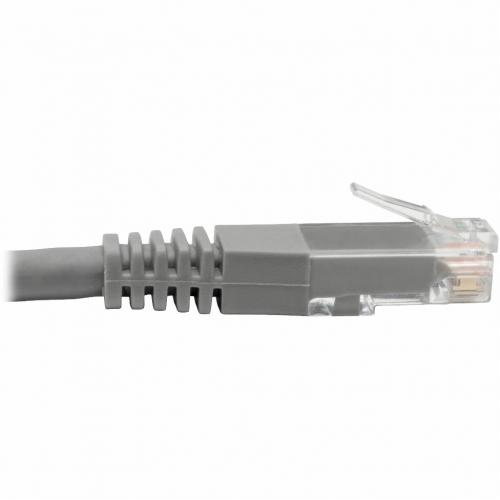 Eaton Tripp Lite Series Cat6 Gigabit Molded (UTP) Ethernet Cable (RJ45 M/M), PoE, Gray, 10 Ft. (3.05 M) Alternate-Image2/500