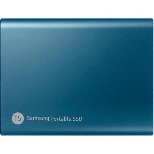 Samsung T5 MU PA500B/AM 500 GB Portable Solid State Drive   External   Blue Alternate-Image2/500