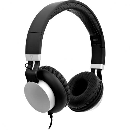 V7 Lightweight On Ear Headphones   Black/Silver Alternate-Image2/500