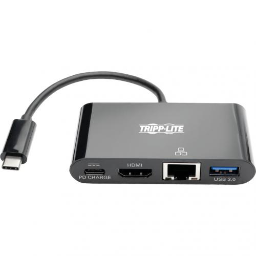 Tripp Lite USB C To HDMI Multiport Adapter Docking Station USB Type C To HDMI Black, Thunderbolt 3 Compatible, USB Type C, USB C, USB Type C Alternate-Image2/500