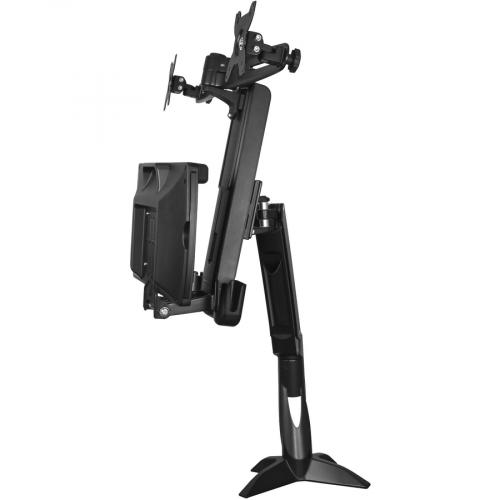 StarTech.com Sit Stand Dual Monitor Arm   Desk Mount Standing Computer Workstation 24" Displays   Adjustable Stand Up Arm W/ Keyboard Tray Alternate-Image2/500