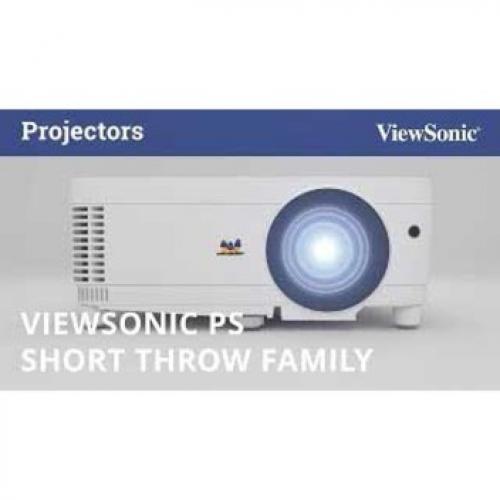 ViewSonic PS600W 3700 Lumens WXGA HDMI Networkable Short Throw Projector For Home And Office Alternate-Image2/500