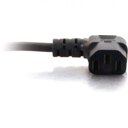 C2G Universal Power Cord   Right Angle   18 AWG   NEMA 5 15P To IEC320C13R Alternate-Image2/500
