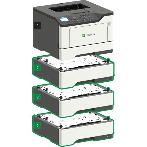 Lexmark MS521dn Desktop Laser Printer   Monochrome   TAA Compliant Alternate-Image2/500