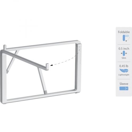 Rain Design MBar Pro+ Foldable Laptop Stand Silver Alternate-Image2/500