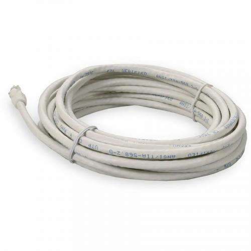 AddOn 25ft RJ 45 (Male) To RJ 45 (Male) Straight White Cat6 UTP PVC Copper Patch Cable Alternate-Image2/500