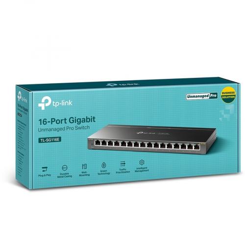 TP Link TL SG116E   16 Port Gigabit Easy Smart Switch Alternate-Image2/500