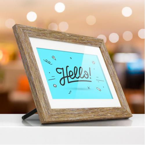 Aluratek 10 Inch Distressed Wood Digital Photo Frame With Auto Slideshow Feature Alternate-Image2/500