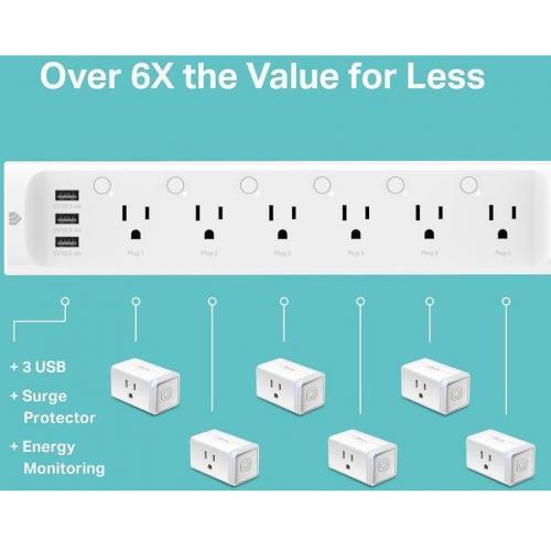 TP-Link Kasa Smart HS300 - Kasa Smart Plug Power Strip - HS300 - Power  Strips & Surge Protectors 