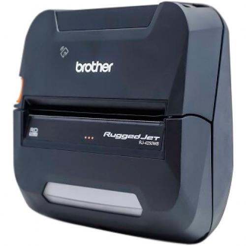Brother RuggedJet RJ4250WBL Mobile Direct Thermal Printer   Monochrome   Portable   Label/Receipt Print   USB   Bluetooth   Near Field Communication (NFC)   Battery Included Alternate-Image2/500