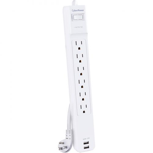 CyberPower CSP606U42A Professional 6   Outlet Surge With 900 J Alternate-Image2/500