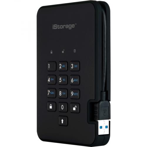 IStorage DiskAshur2 HDD 500 GB | Secure Portable Hard Drive | Password Protected | Dust/Water Resistant | Hardware Encryption IS DA2 256 500 B Alternate-Image2/500