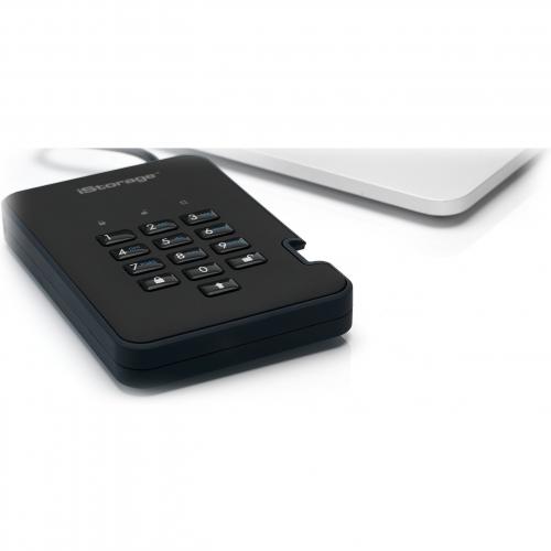 IStorage DiskAshur2 HDD 1 TB | Secure Portable Hard Drive | Password Protected | Dust/Water Resistant | Hardware Encryption IS DA2 256 1000 B Alternate-Image2/500