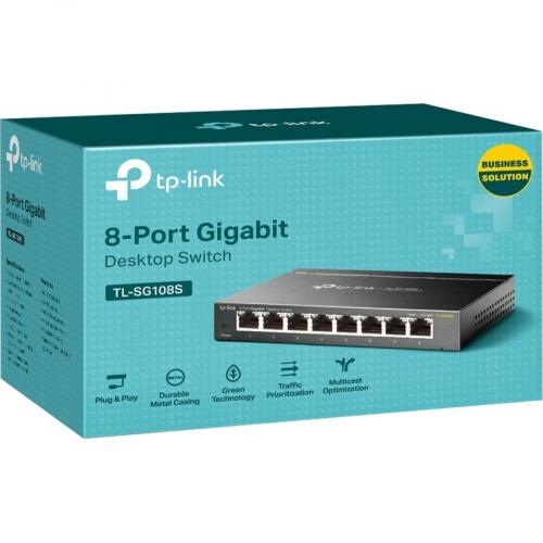 TP Link TL SG108S   8 Port Gigabit Ethernet Switch Alternate-Image2/500