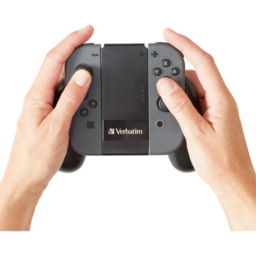 Verbatim Charging Controller Grip   For Use With Nintendo Switch Joy Con Controllers   Charge Grip Using USB C Cable & Any USB C Charger   Easy To Attach & Remove Controllers   Ideal For Long Playing Times Alternate-Image2/500