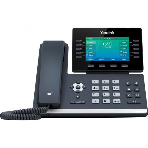 Yealink T54W IP Phone   Corded/Cordless   Corded/Cordless   Bluetooth   Wall Mountable, Desktop   Classic Gray Alternate-Image2/500