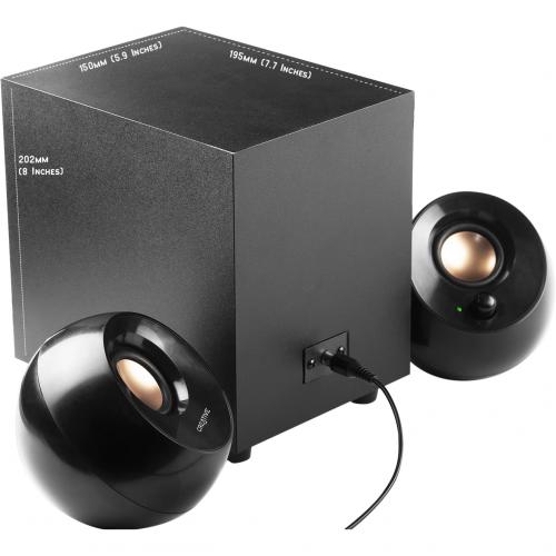 Creative Pebble Plus 2.1 Speaker System   8 W RMS   Black Alternate-Image2/500