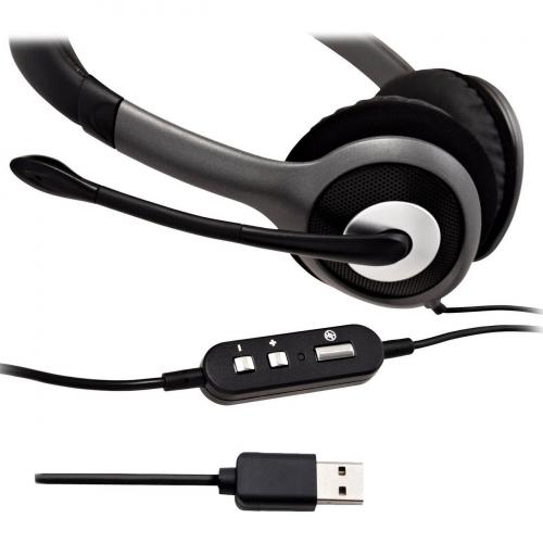 V7 Deluxe USB Stereo Headphones With Microphone Alternate-Image2/500