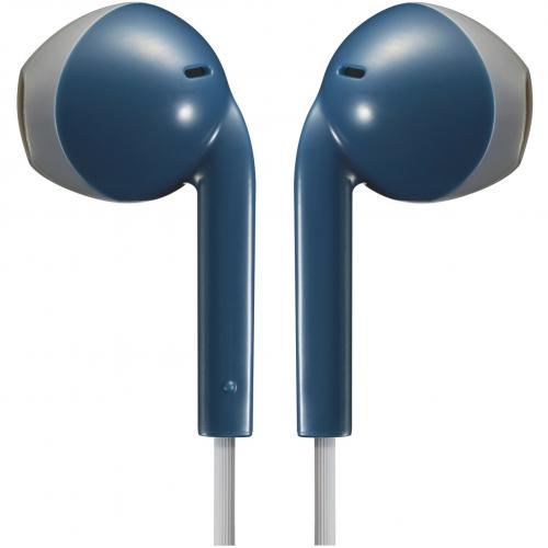 JVC HAF19MAH Retro In Ear Wired Earbuds With Microphone (Blue) Alternate-Image2/500