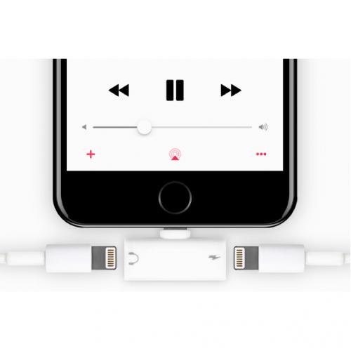 Aluratek Dual Lightning Adapter For IPhone/iPad Alternate-Image2/500