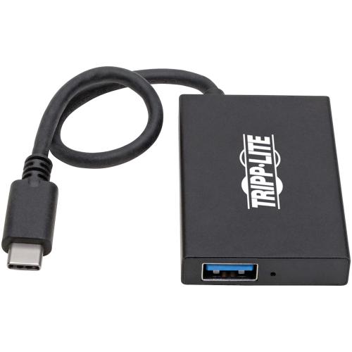 Tripp Lite By Eaton 4 Port USB C Hub, USB 3.x Gen 2 (10Gbps), 4x USB A Ports, Thunderbolt 3 Compatible, Aluminum Housing, Black Alternate-Image2/500
