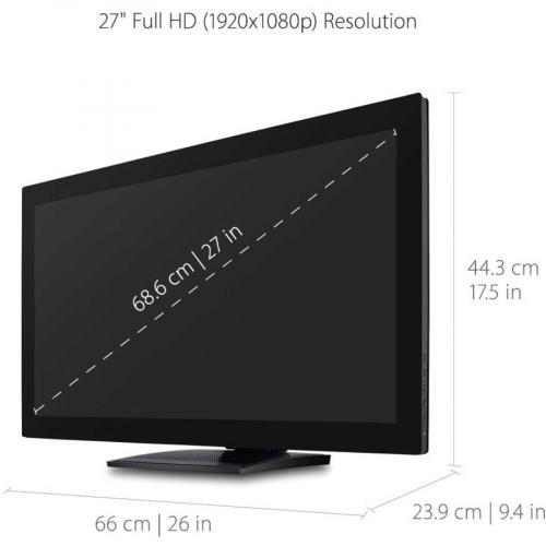 27" 1080p Ergonomic 10 Point Multi Touch Monitor With RS232, HDMI, And DP Alternate-Image2/500