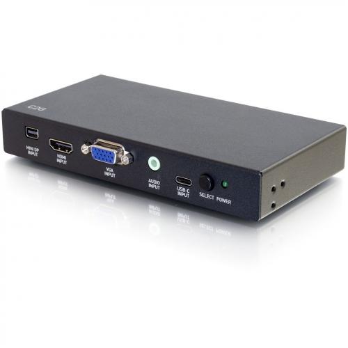C2G 4K HDMI Adapter Switch   Mini DisplayPort, USB C, VGA+3.5mm Alternate-Image2/500