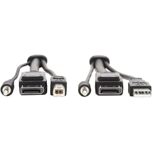 Tripp Lite By Eaton DisplayPort KVM Cable Kit, 3 In 1   4K DisplayPort, USB, 3.5 Mm Audio (3xM/3xM), 4:4:4, 6 Ft. (1.83 M), Black Alternate-Image2/500