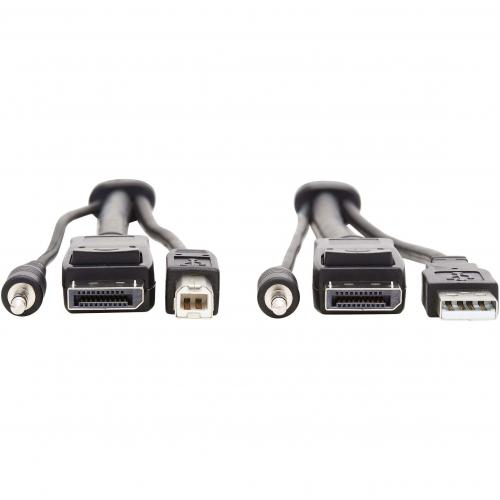 Tripp Lite By Eaton DisplayPort KVM Cable Kit, 3 In 1   4K DisplayPort, USB, 3.5 Mm Audio (3xM/3xM), 4:4:4, 10 Ft. (3.05 M), Black Alternate-Image2/500