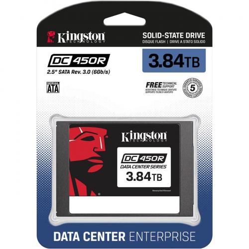 Kingston DC450R 3.84 TB Solid State Drive   2.5" Internal   SATA (SATA/600)   Read Intensive Alternate-Image2/500