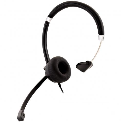 V7 Deluxe USB Mono Headset With Boom Mic Alternate-Image2/500