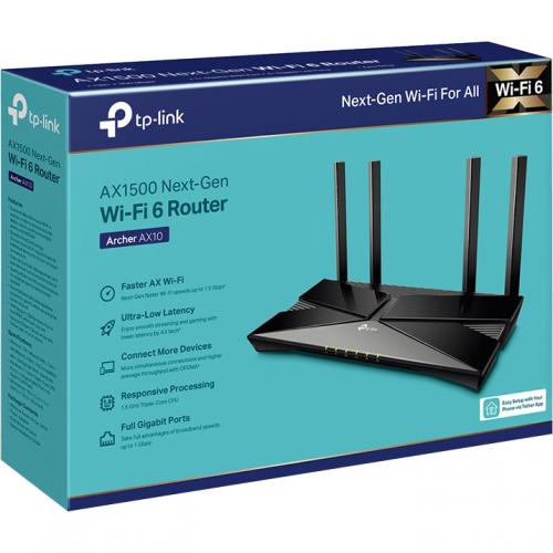 TP Link Archer AX10   Wi Fi 6 IEEE 802.11ax Ethernet Wireless Router Alternate-Image2/500