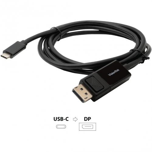 VisionTek USB C To DisplayPort 1.4 2M Cable M/M Alternate-Image2/500