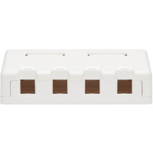 Tripp Lite By Eaton Surface Mount Box For Keystone Jack 4 Port Wall Celling White Alternate-Image2/500