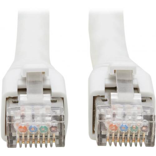 Eaton Tripp Lite Series Cat8 25G/40G Certified Snagless Shielded S/FTP Ethernet Cable (RJ45 M/M), PoE, White, 25 Ft. (7.62 M) Alternate-Image2/500