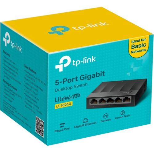 TP Link LS1005G   Litewave 5 Port Gigabit Ethernet Switch Alternate-Image2/500