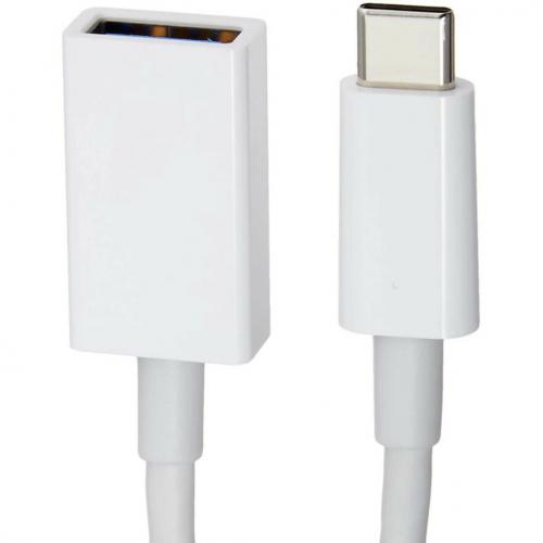 4XEM USB C Male To USB A Female Adapter White Alternate-Image2/500