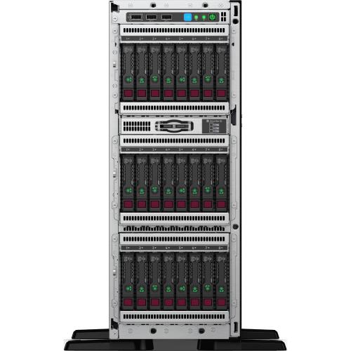 HPE ProLiant ML350 G10 4U Tower Server   1 X Intel Xeon Silver 4210R 2.40 GHz   16 GB RAM   Serial ATA/600, 12Gb/s SAS Controller Alternate-Image2/500