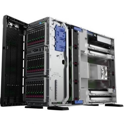 HPE ProLiant ML350 G10 4U Tower Server   1 X Intel Xeon Silver 4208 2.10 GHz   16 GB RAM   Serial ATA/600, 12Gb/s SAS Controller Alternate-Image2/500