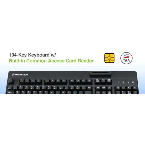 IOGEAR Integrated Keyboard/CAC Reader Alternate-Image2/500