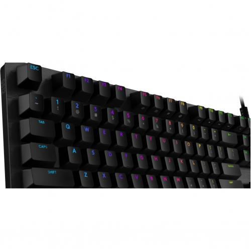 Logitech G512 CARBON LIGHTSYNC RGB Mechanical Gaming Keyboard With GX Brown Switches And USB Passthrough (Tactile) Alternate-Image2/500