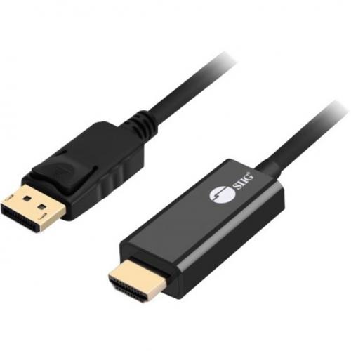 SIIG DisplayPort 1.2 To HDMI 6ft Cable 4K/30Hz Alternate-Image2/500