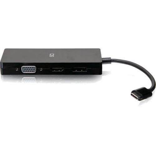 C2G USB C Multiport Adapter With HDMI, DisplayPort, DVI & VGA Alternate-Image2/500